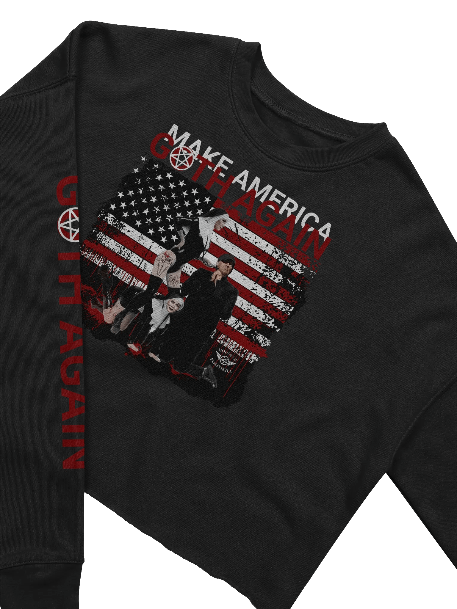 Make America Goth Again - Statement Cropped Fleece - Sacrilegious Gothic Design for Rebels product image (3)