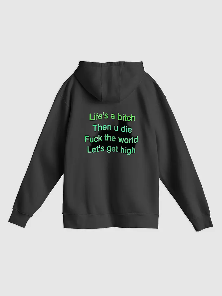black logo and moto hoodie product image (2)
