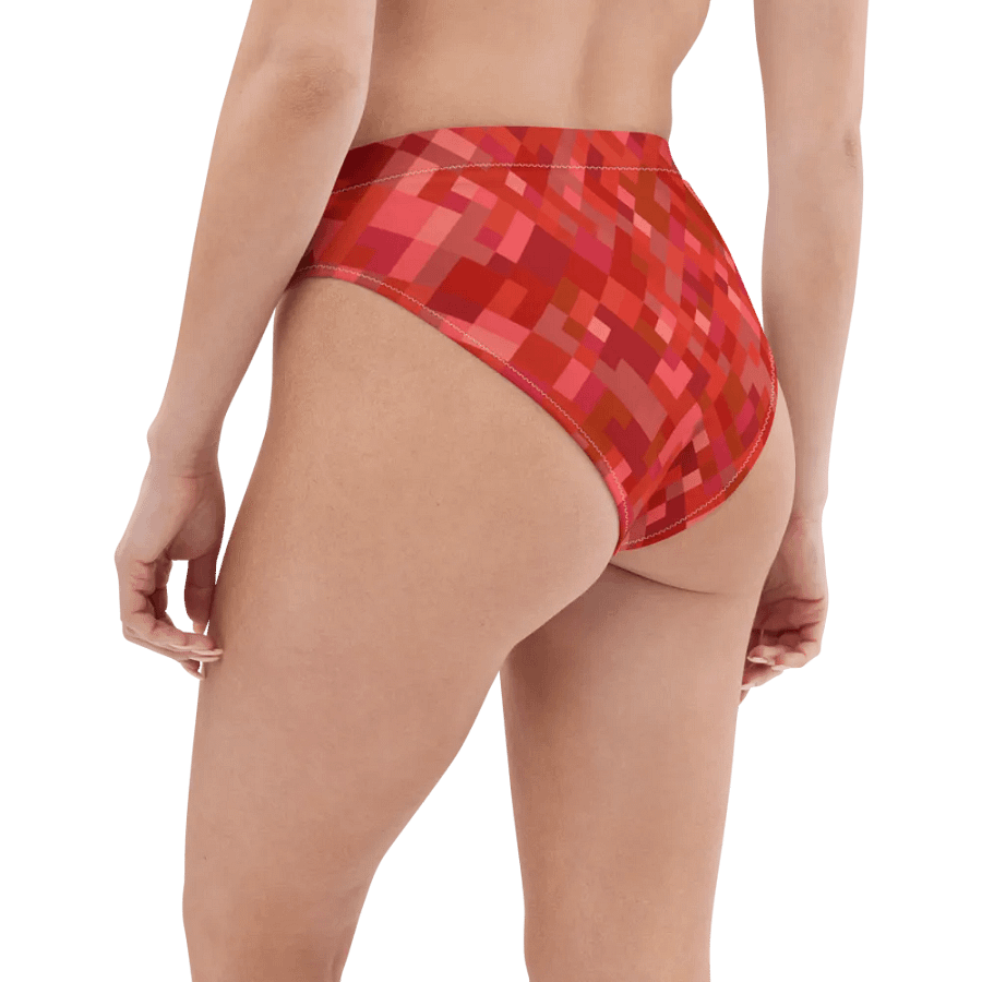 Colorful Mosaic Pattern Design High Waisted Bikini Bottom - v4 product image (3)