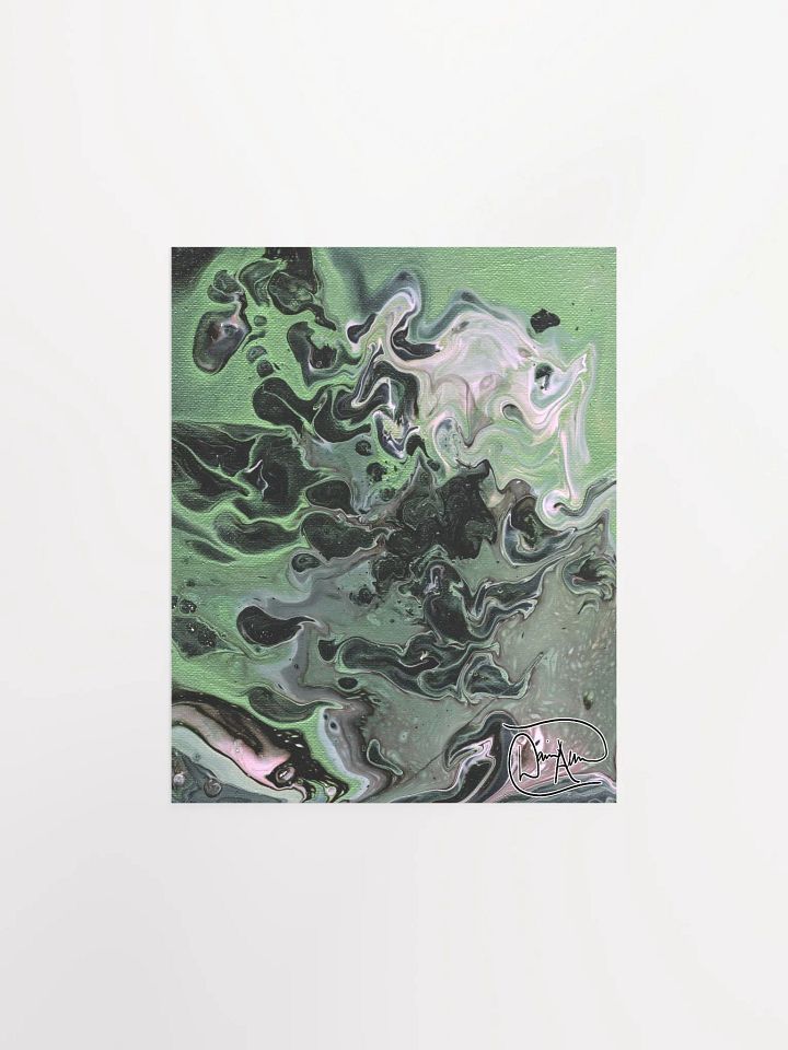 Metallic Green Fluid Acrylic Print product image (2)