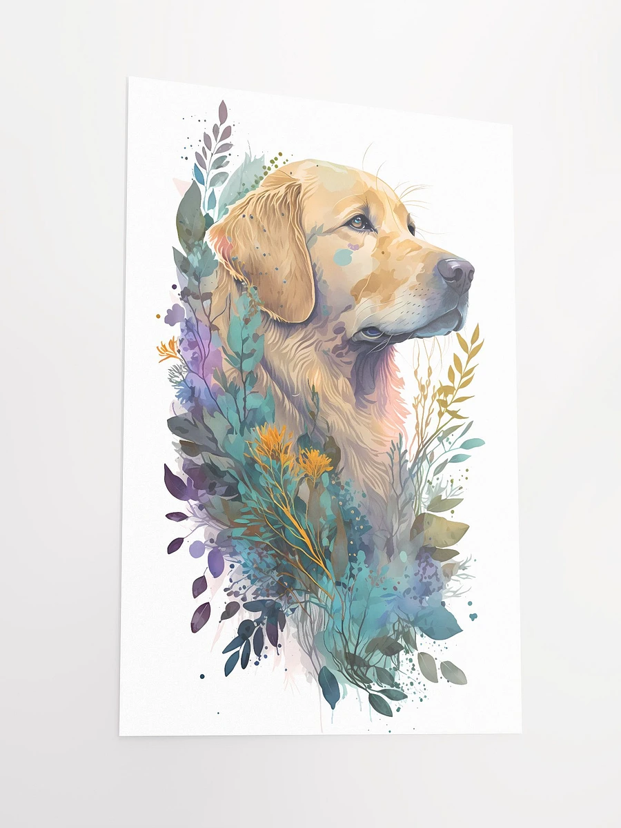 Dog with Spring Summer Flowers Matte Poster product image (4)