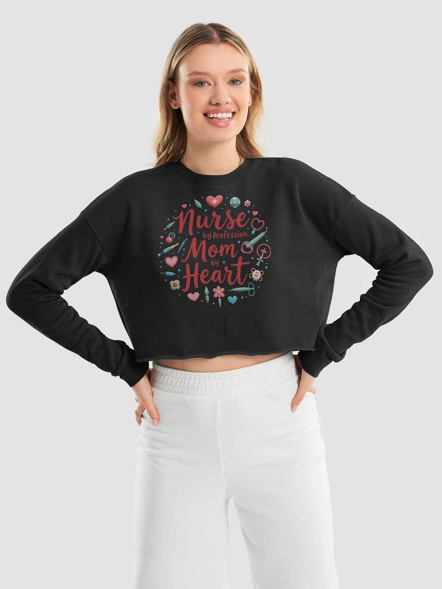 Heartfelt Nurse Mom Crop Sweatshirt product image (17)