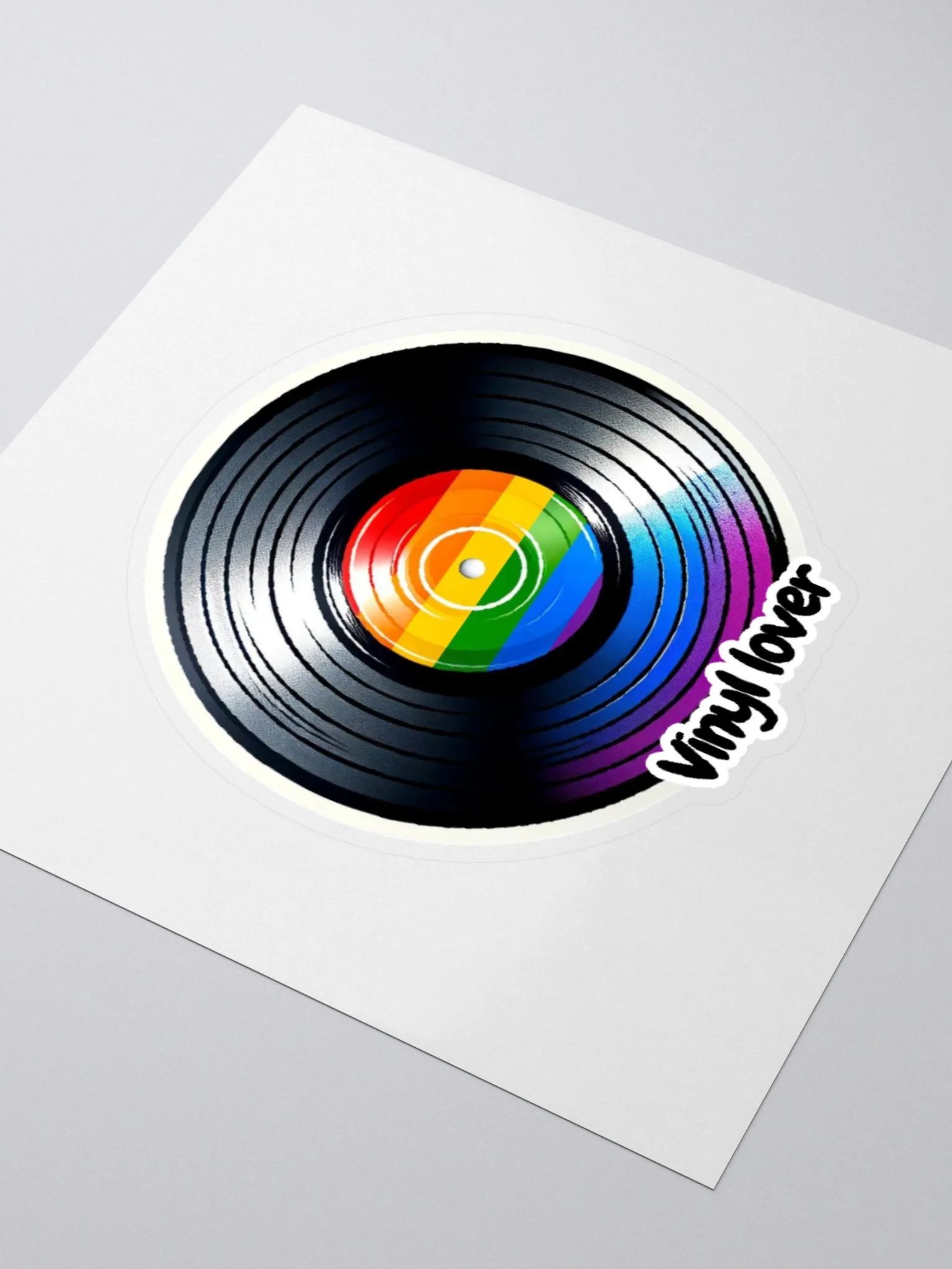 Vinyl Record Sticker-Rainbow Style-Music Lover Sticker product image (9)