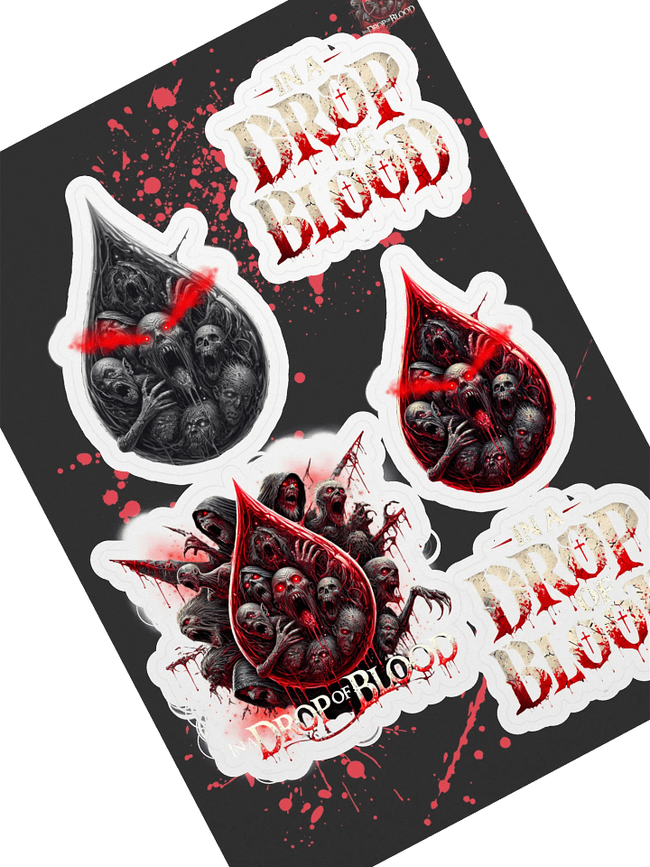 “In a Drop of Blood” Sticker Sheet product image (1)