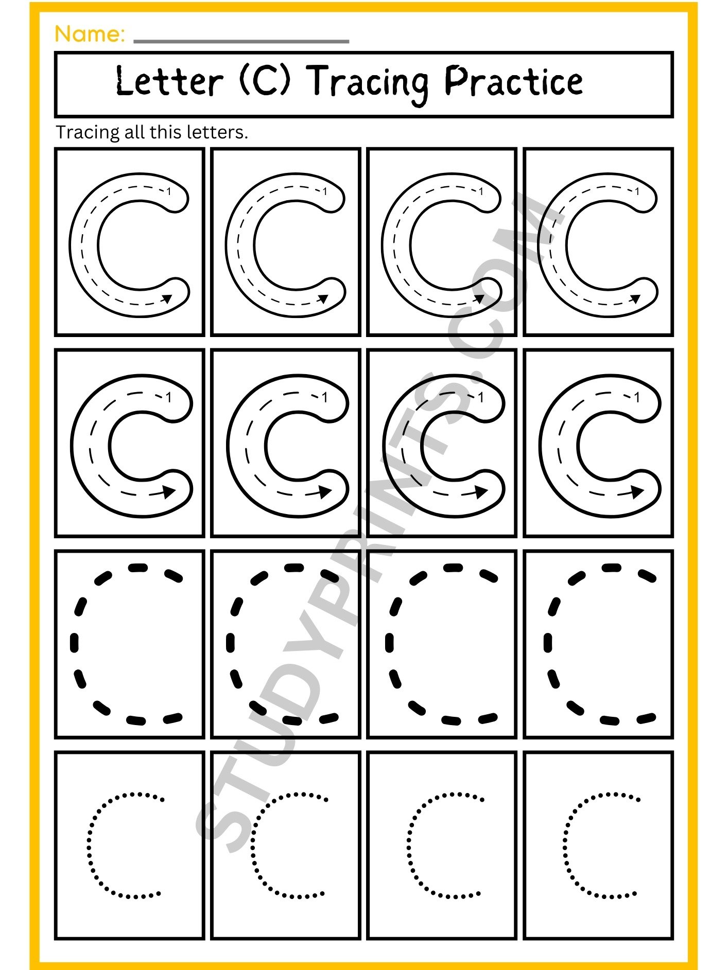 Kindergarten Letter Tracing Worksheets product image (4)