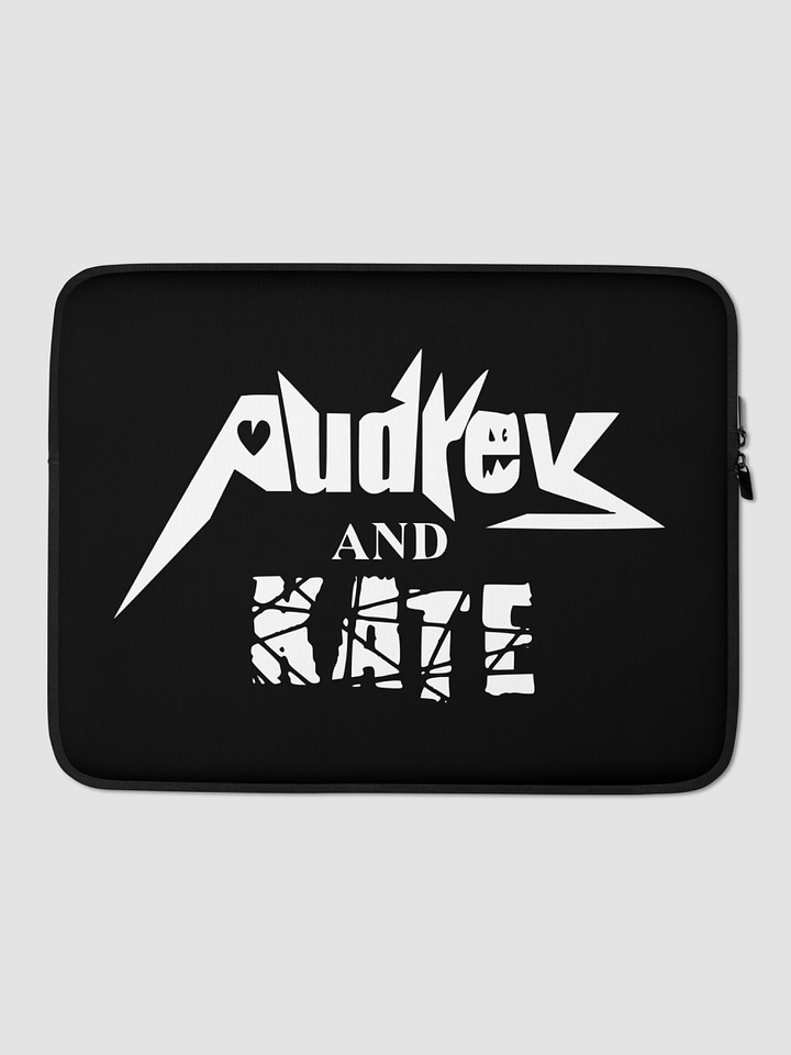 Audrey and Kate Official Square White Logo Laptop Sleeve product image (1)
