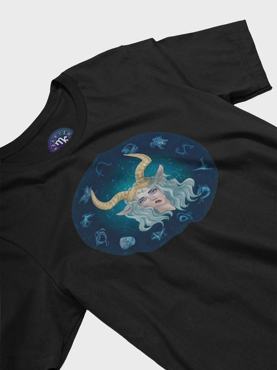Exclusive Capricorn Zodiac T-Shirt - Unisex Astrology Gift with Mystical Horned Figure Design product image (5)