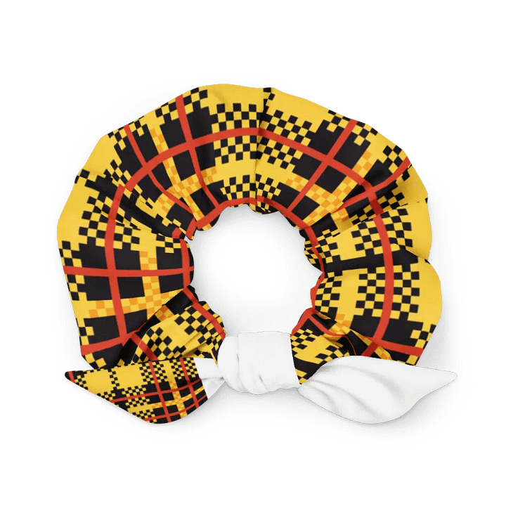 Yellow Pixel Flannel scrunchie product image (1)