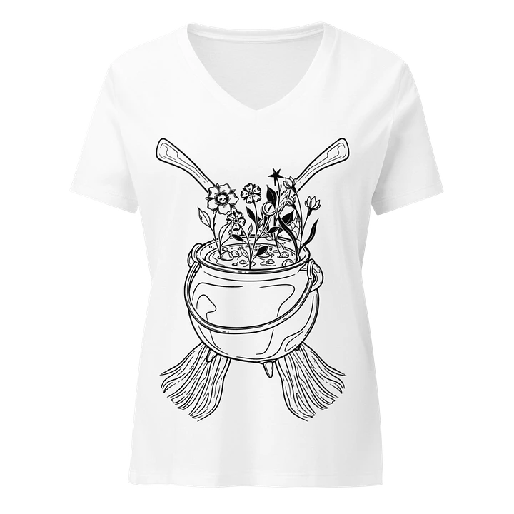 Henbane Coven Crest Bella+Canvas Women's Relaxed V-Neck T-Shirt product image (25)