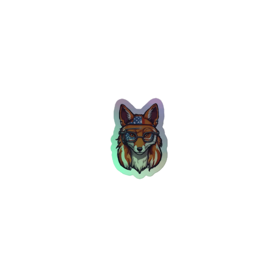 Mullet Fox Holographic Stickers - July 4th product image (2)