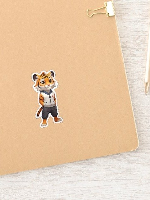 Cool and Adorable Tiger kiss-cut Sticker product image (4)