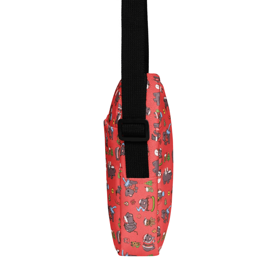 MOODENG'S RED CHRISTMAS UTILITY CROSSBODY BAG! product image (7)