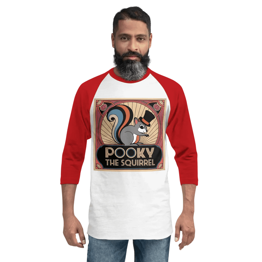 Pooky's Dapper Squirrel Raglan Tee product image (2)