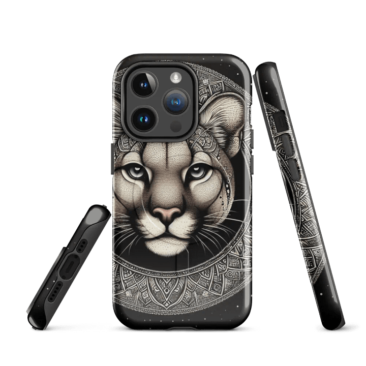 MagSafe® Tough Case for iPhone® | Grace in Patterns: AI-Designed Puma Mandala Motif product image (3)