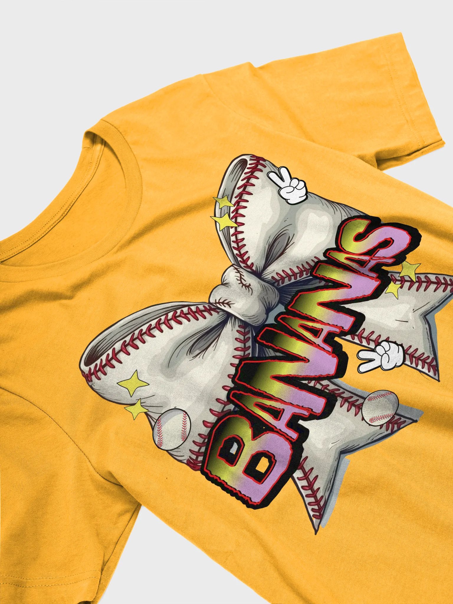 Bananas Bow Baseball T-Shirt product image (30)