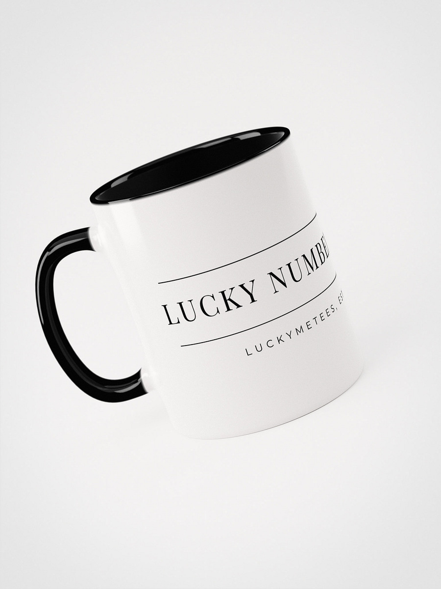 LUCKY NUMBER SEVEN Monochrome Ceramic Mug product image (6)