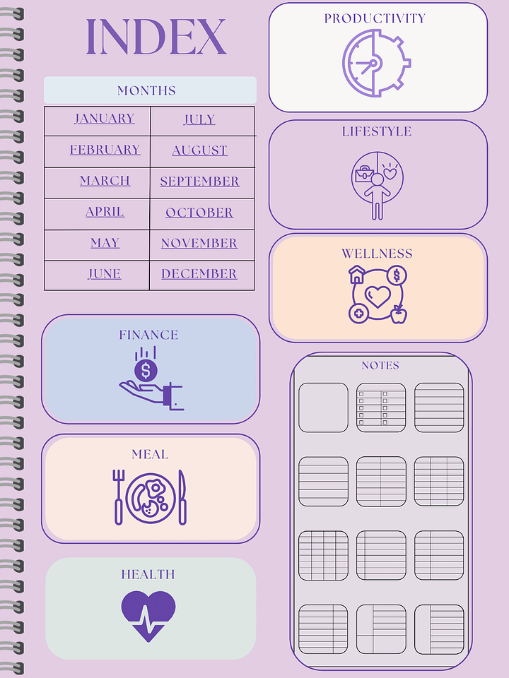 Detailed Undated Planner - Blue product image (2)
