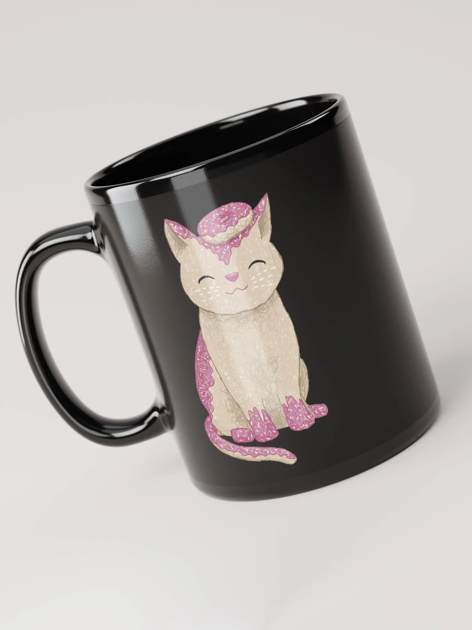Lottie's Doughnut Cat Black Mug product image (3)