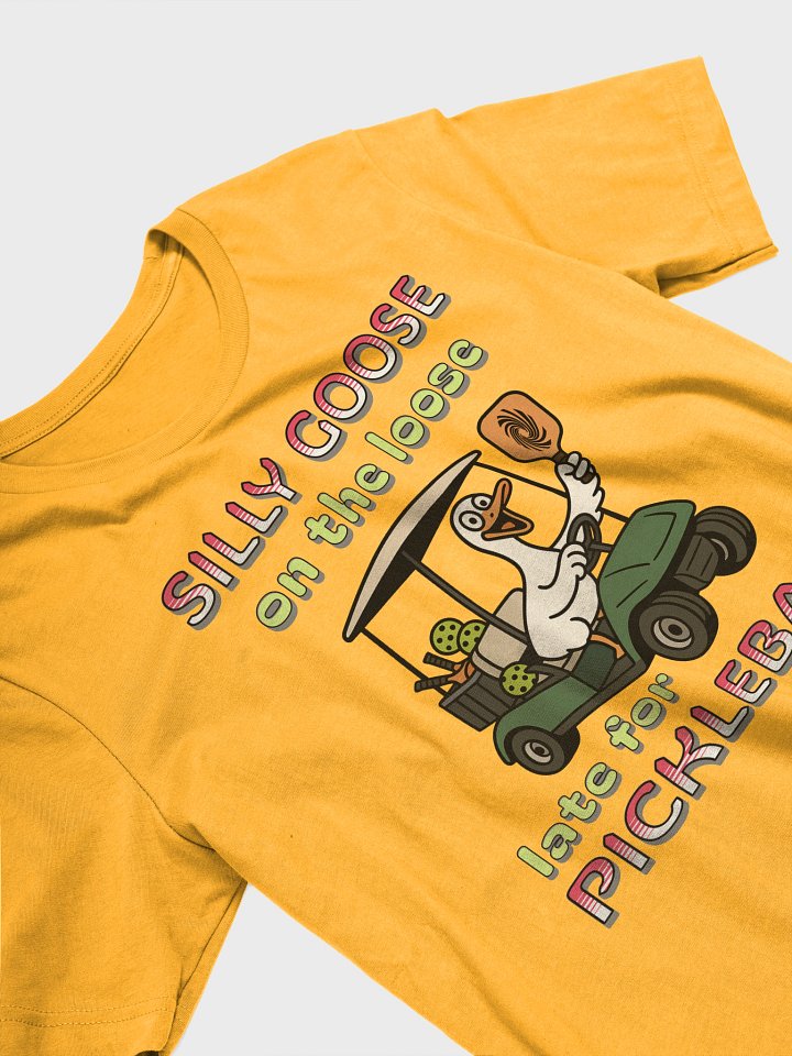 Silly Goose On The Loose Late For Pickleball Cart T-Shirt product image (23)