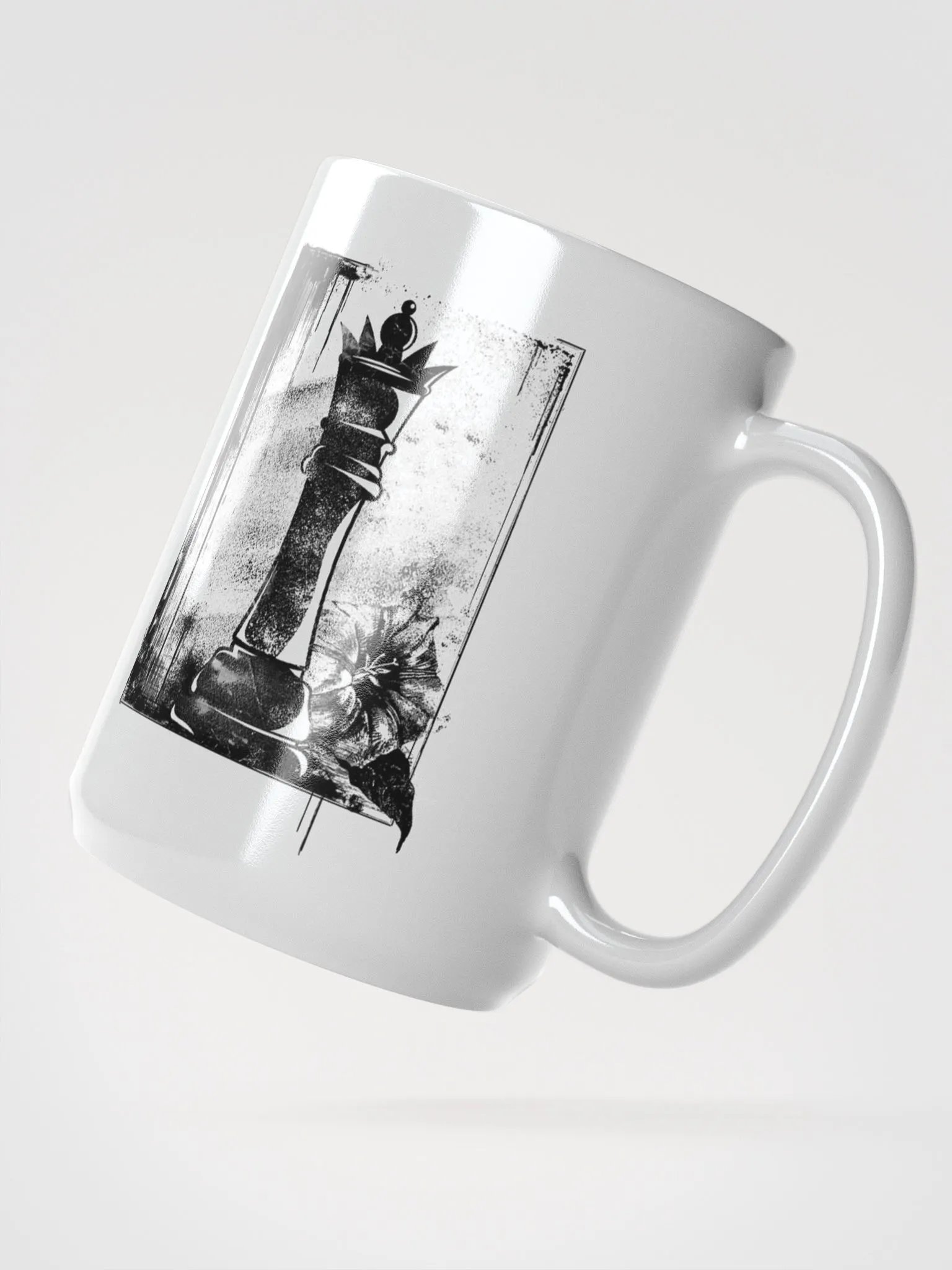 Grunge Chess: The Queen 15 oz. mug product image (3)