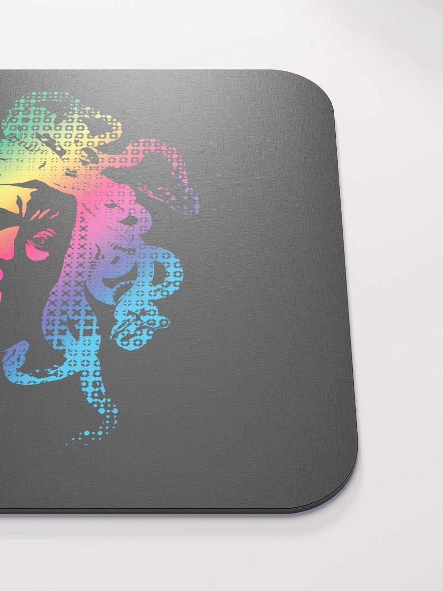 Rainbow Halftone Medusa on Dark - Mouse pad product image (5)