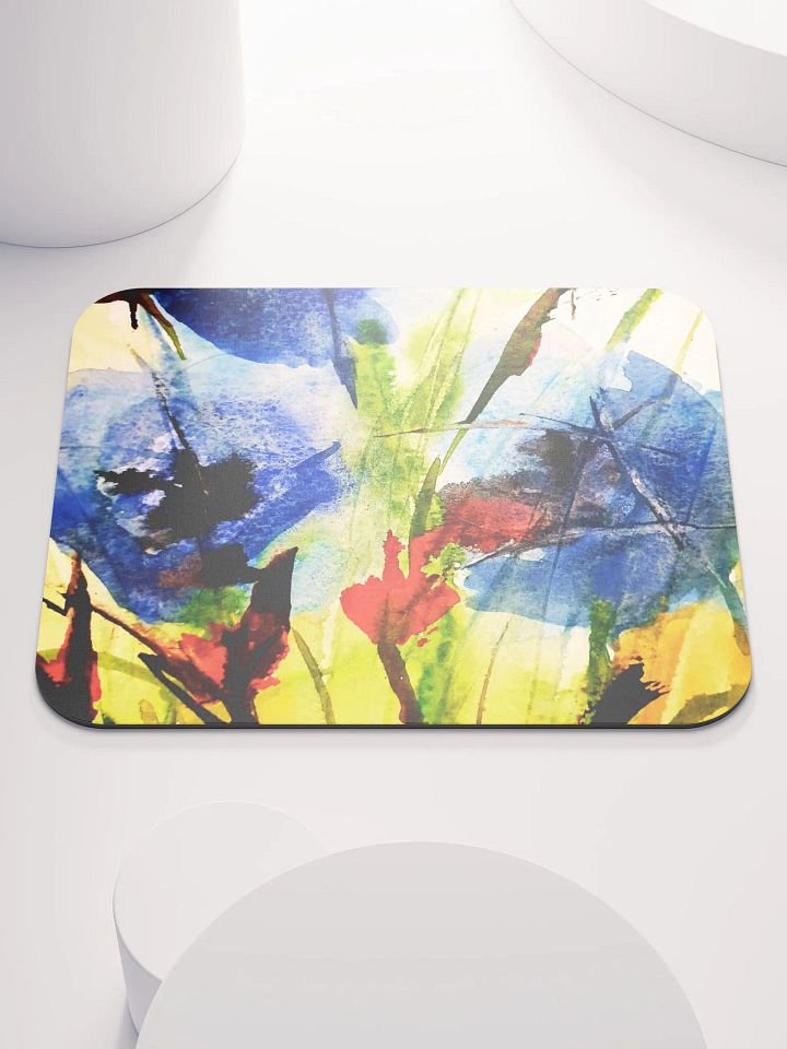 blue watercolour flowers on placemat product image (1)