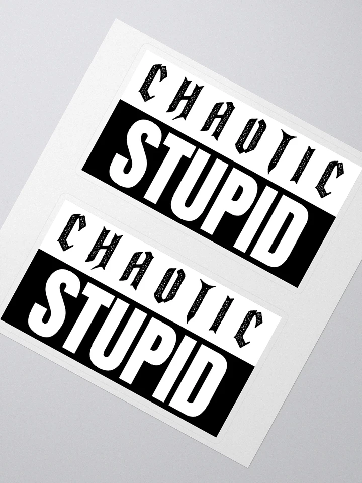 Chaotic Stupid bubble free stickers product image (1)