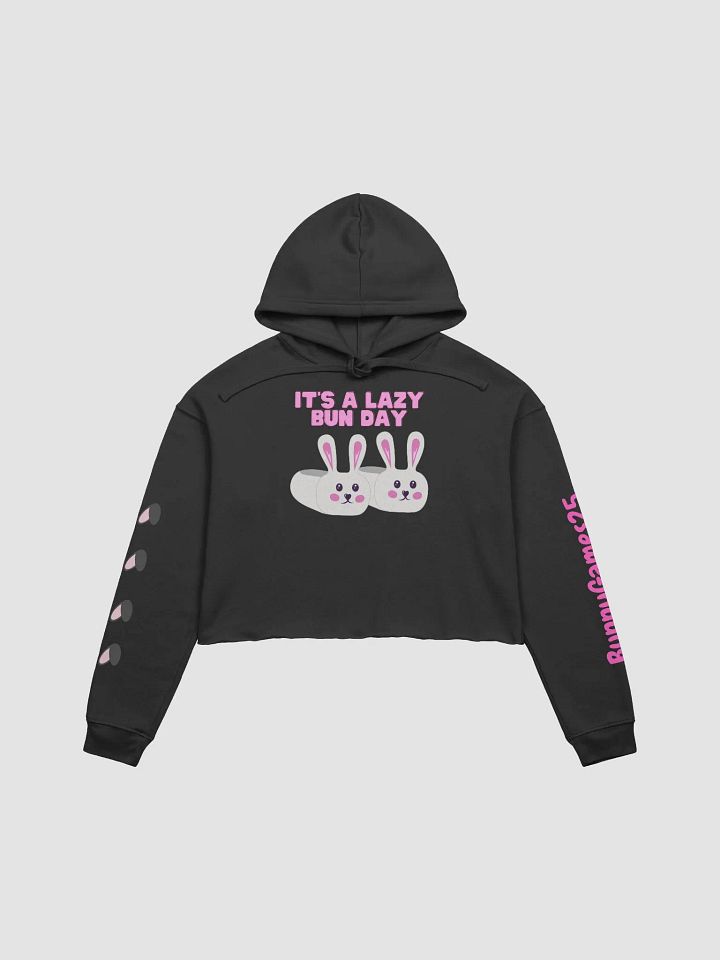 Lazy Bun Day crop top hoodie product image (2)