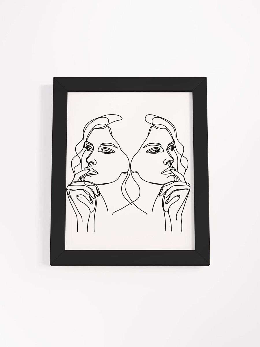 Thoughtful Female Faces Line Art Poster product image (18)