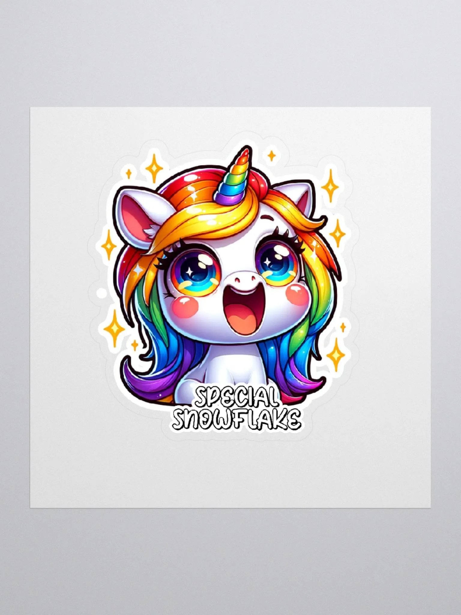 Special Snowflake Sticker-Rainbow Sticker-Unicorn Sticker-LGBTQIA+ Kawaii Sticker product image (2)