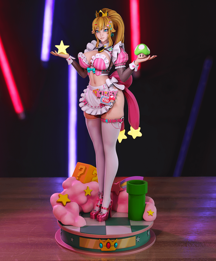 3D Printed: Peach Maid Statue product image (2)