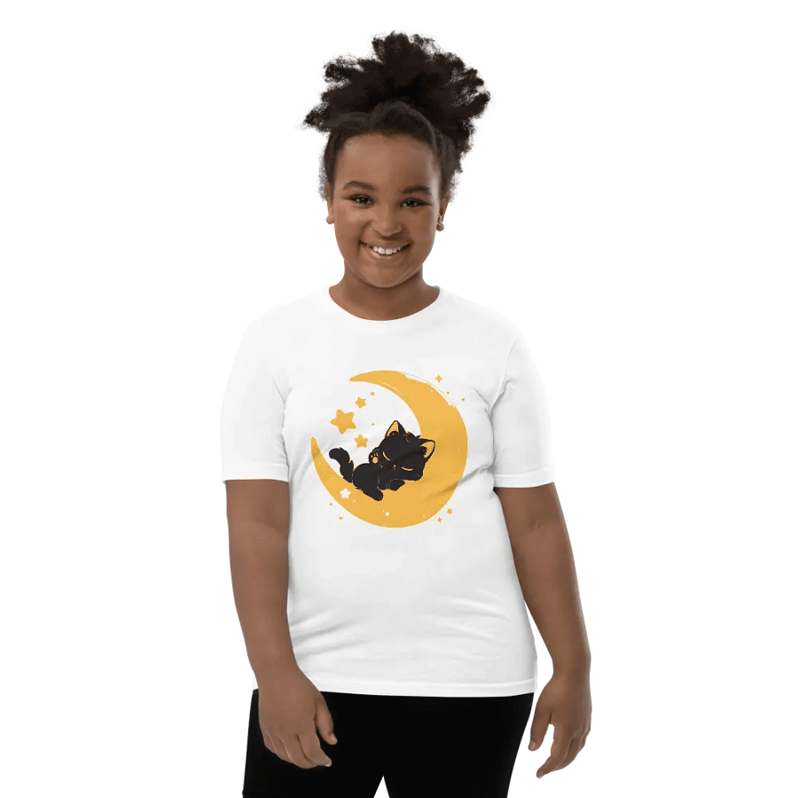 Dreamy Moon Black Cat Kids T-Shirt product image (4)