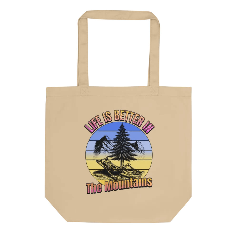 Life Is Better In The Mountains Skeleton Tote Bag product image (1)