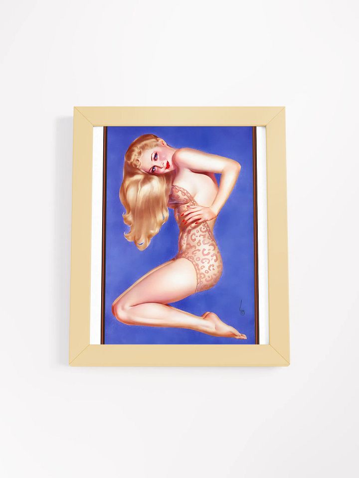 Vintage Blonde pinup art by Alberto Vargas Wood Framed Matte Poster product image (2)