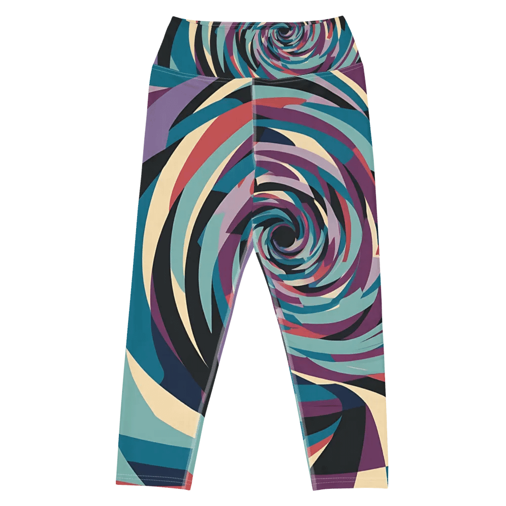 Abstract Lithographic Pattern Design Yoga Capri Legging - V5 product image (4)