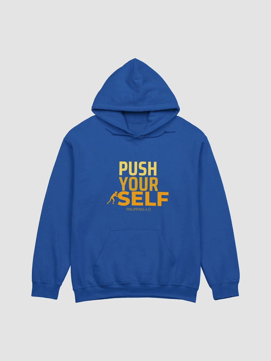 Gildan Classic Push Yourself Hoodie_Blue_SC_Ctr product image (1)