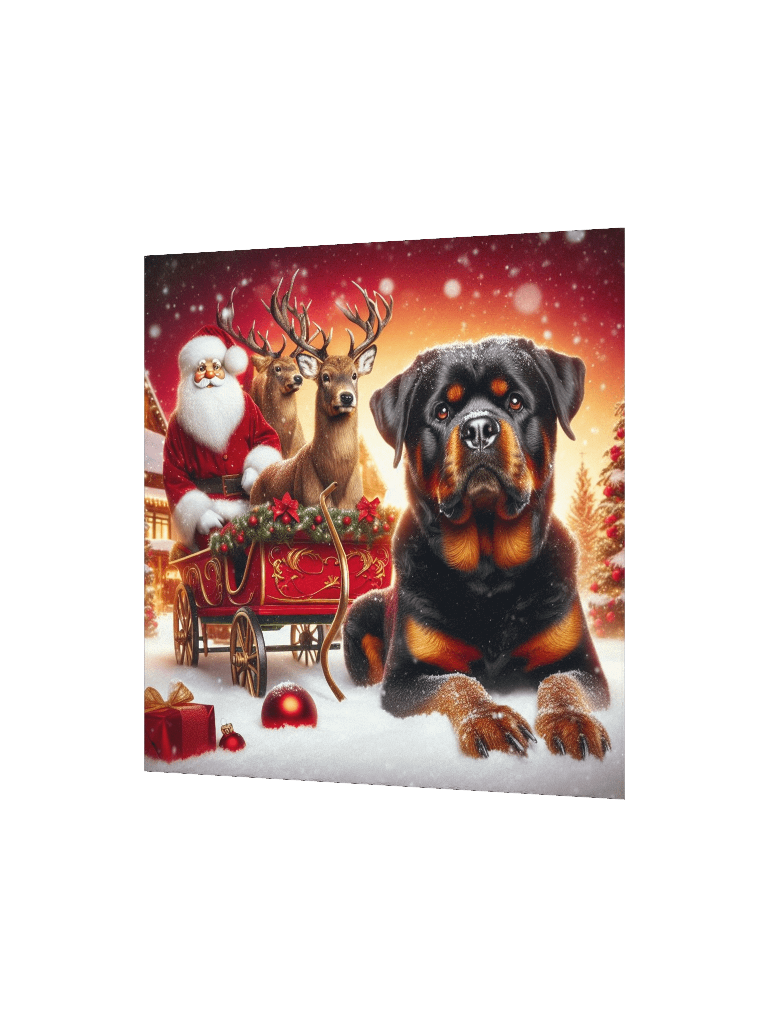 Festive Rottweiler Winter Wonderland Poster product image (9)