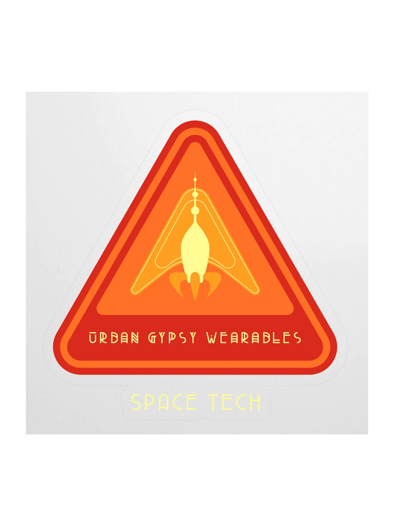 Space Tech Kiss Cut Sticker