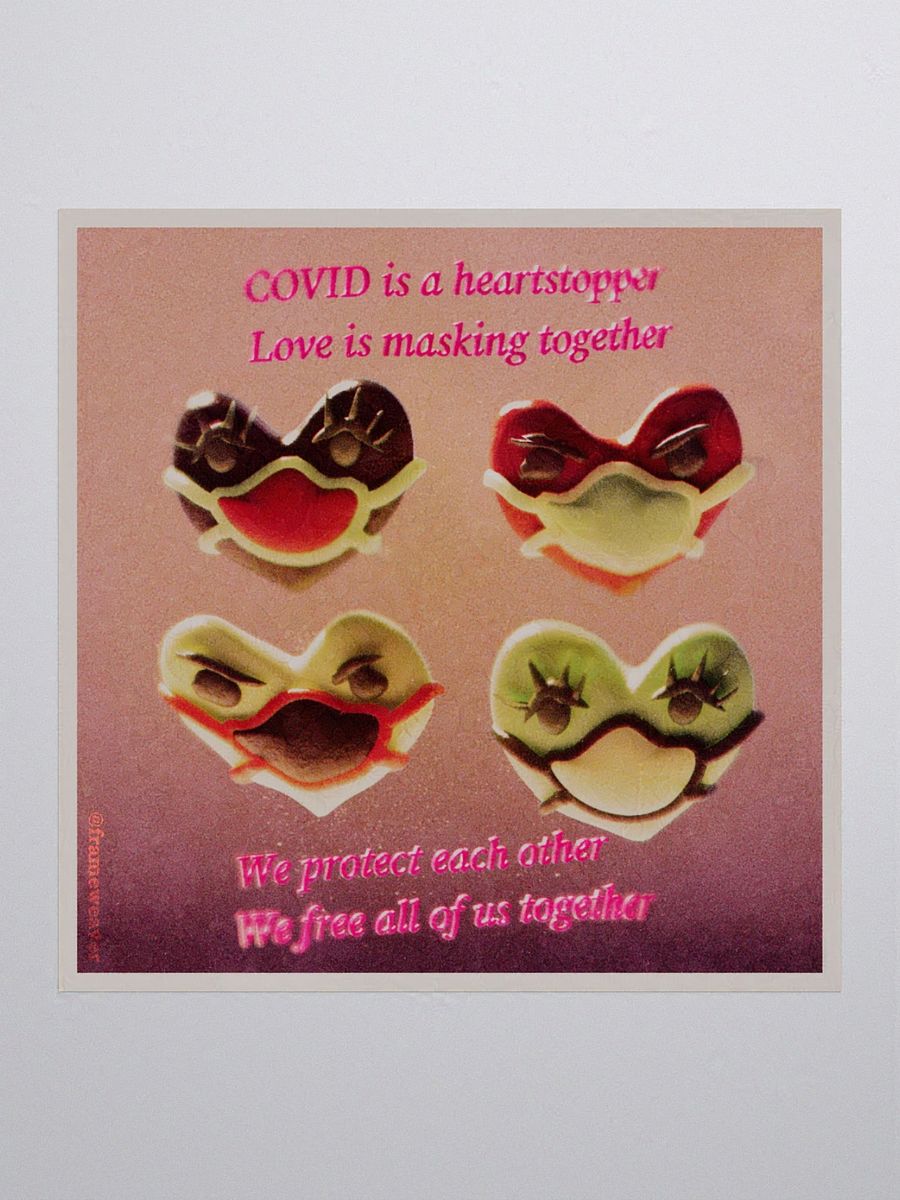 Love Is Masking Together big sticker product image (9)