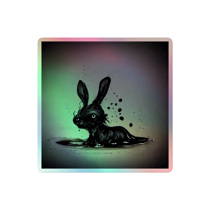 Fluid Rabbit Holographic Sticker Set product image (2)