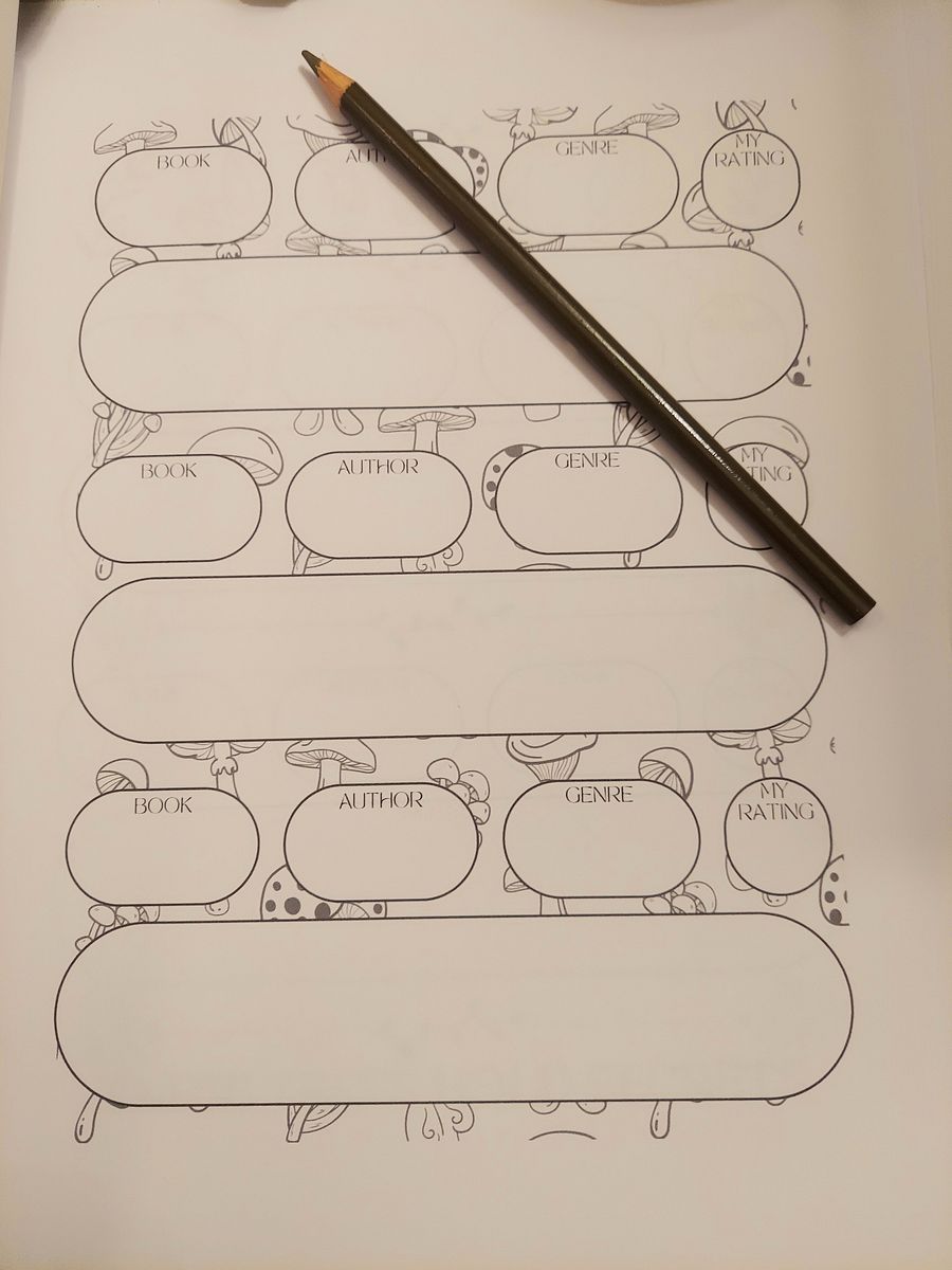 Printable Reading Journal with Coloring Book Pages: Forest Witch Edition product image (4)