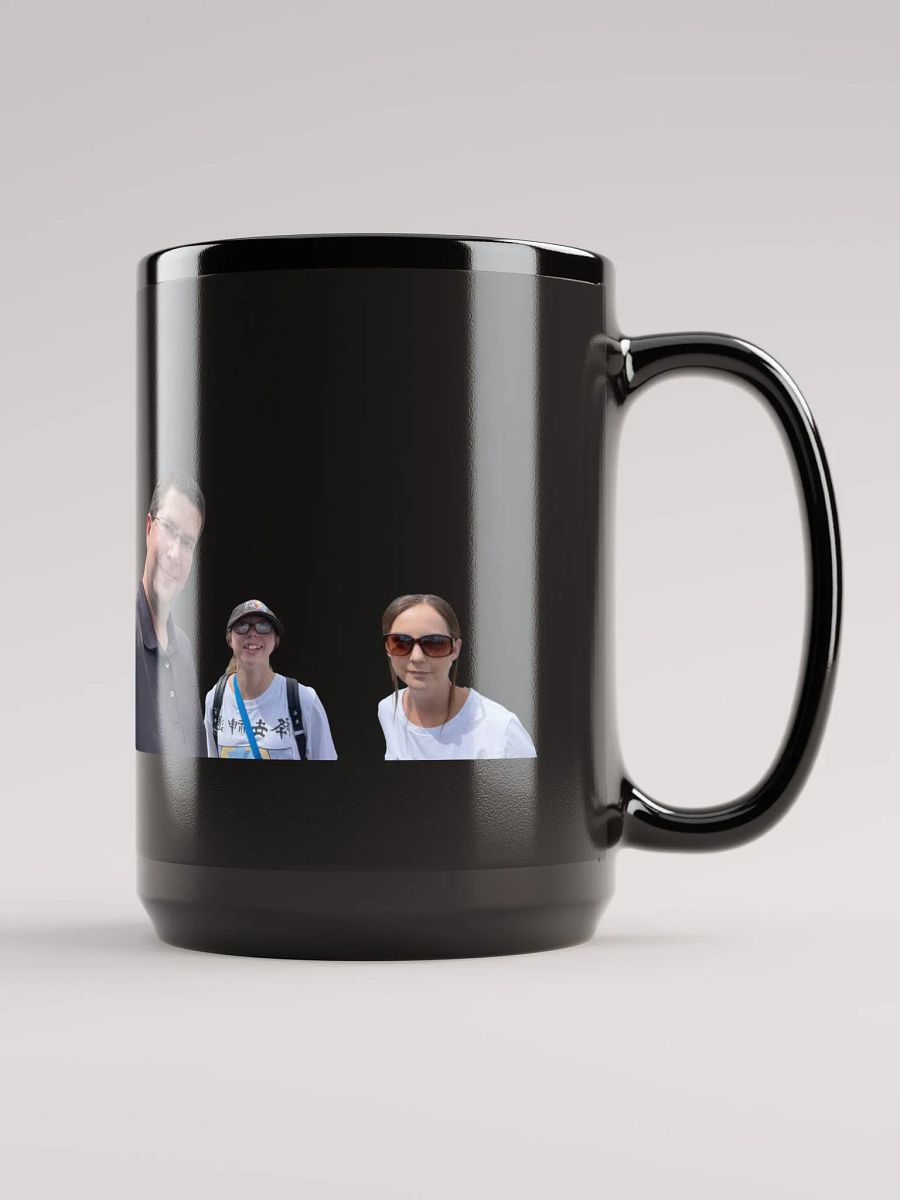 Our Micro Family Logo & Family Photo 15 oz Black Mug product image (1)