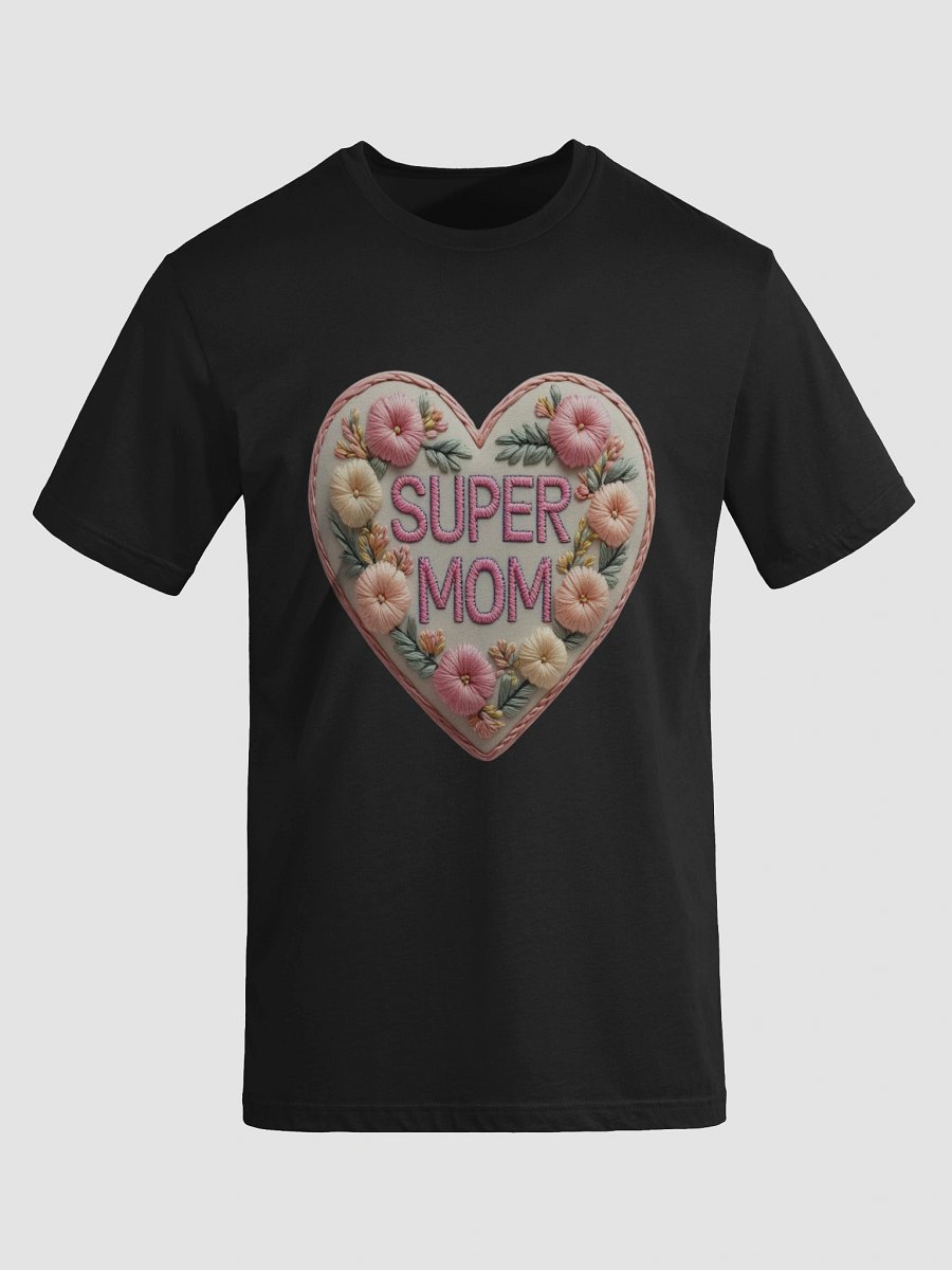 Super Mom Heart Patch T-Shirt product image (21)