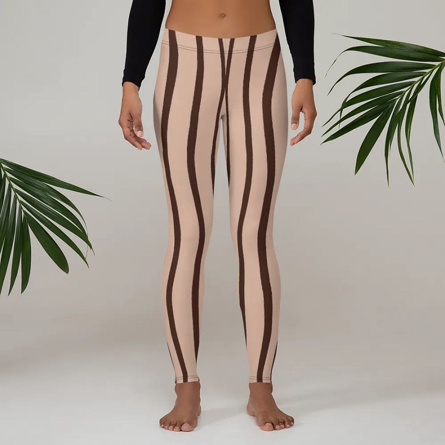 Customizable Wavy Wood Grain Leggings product image (3)