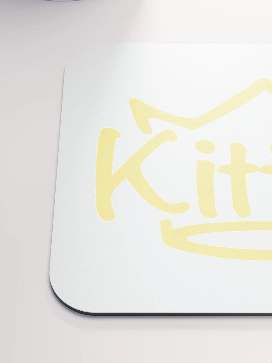 White & Gold Kittrix Mouse Pad product image (6)