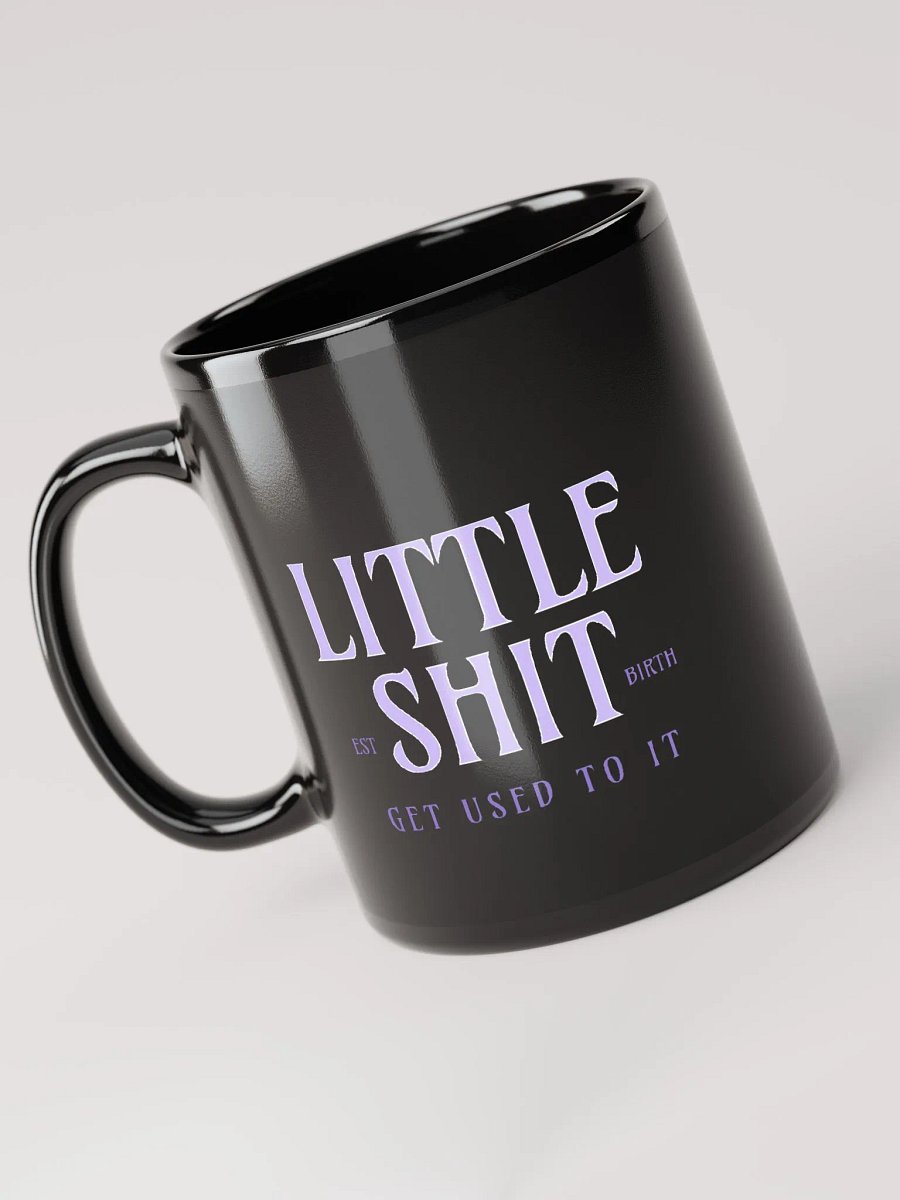 Little Shit Black Glossy Mug product image (4)
