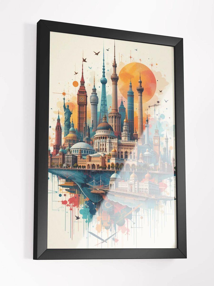Global Landmarks Fusion Framed Poster product image (9)