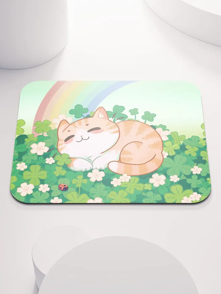 Lucky cat St. Patrick Irish charm - mouse pad product image (1)
