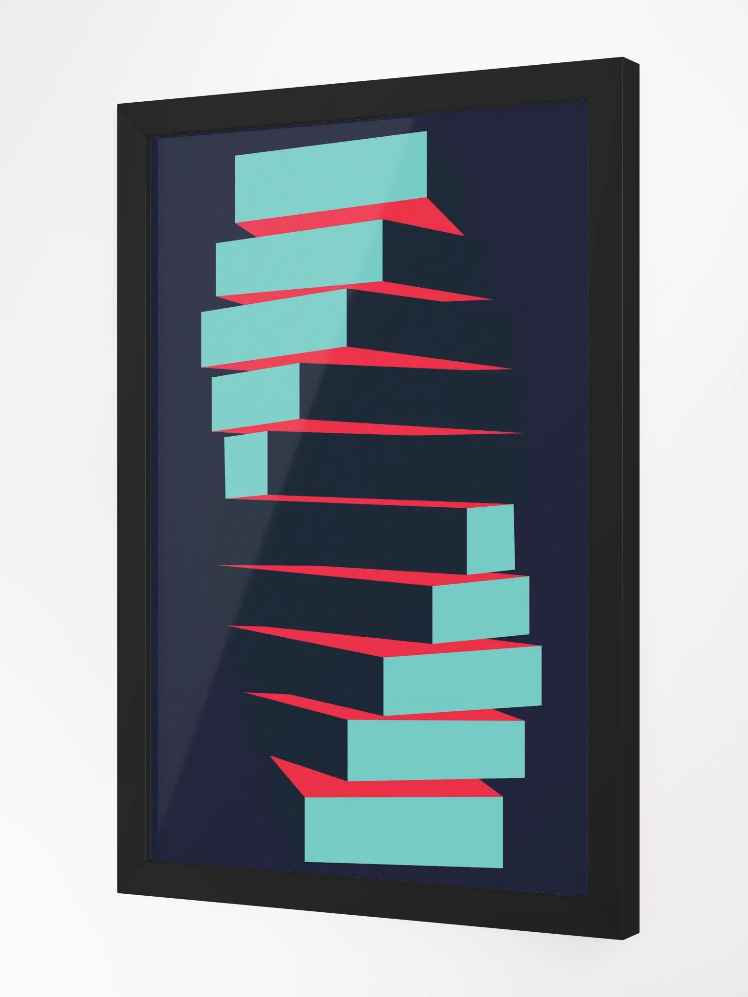 Teal Twist Framed Matte Poster product image (9)
