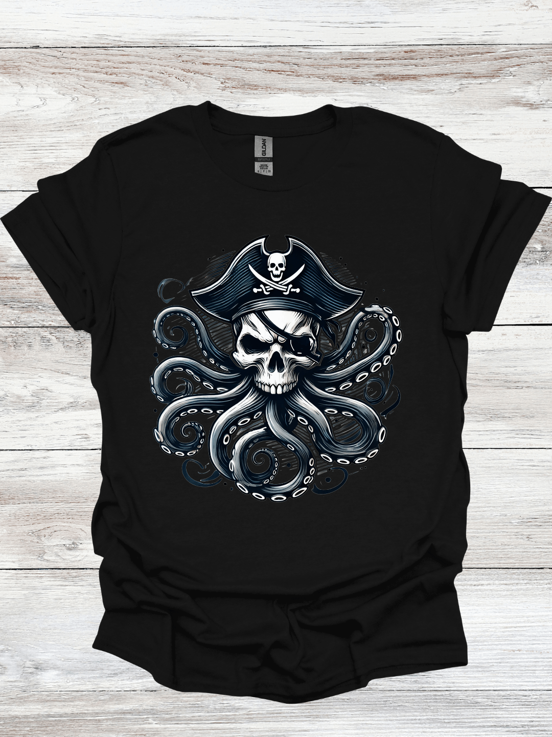 Pirate Skull Octopus T-Shirt product image (1)